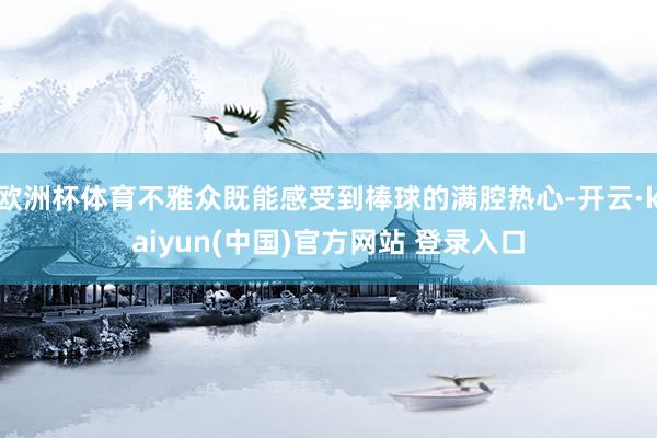 欧洲杯体育不雅众既能感受到棒球的满腔热心-开云·kaiyun(中国)官方网站 登录入口