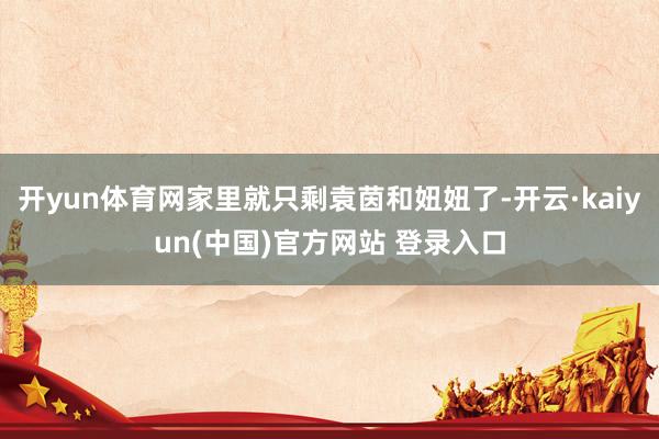 开yun体育网家里就只剩袁茵和妞妞了-开云·kaiyun(中国)官方网站 登录入口