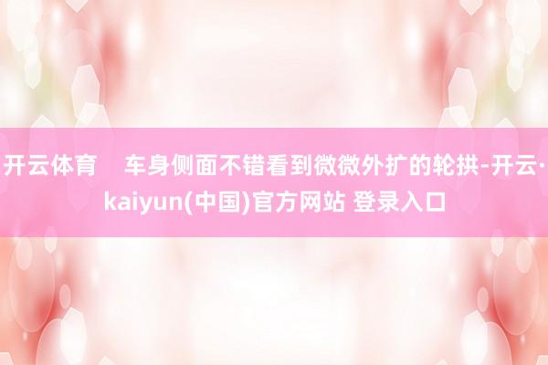 开云体育 车身侧面不错看到微微外扩的轮拱-开云·kaiyun(中国)官方网站 登录入口