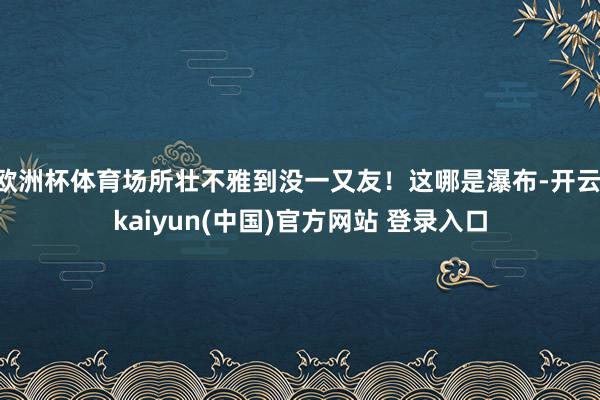 欧洲杯体育场所壮不雅到没一又友!这哪是瀑布-开云·kaiyun(中国)官方网站 登录入口