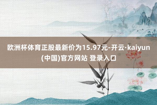 欧洲杯体育正股最新价为15.97元-开云·kaiyun(中国)官方网站 登录入口