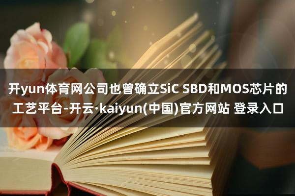 开yun体育网公司也曾确立SiC SBD和MOS芯片的工艺平台-开云·kaiyun(中国)官方网站 登录入口