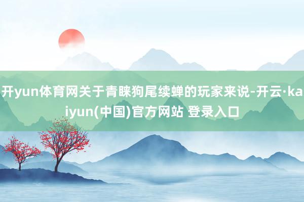 开yun体育网关于青睐狗尾续蝉的玩家来说-开云·kaiyun(中国)官方网站 登录入口