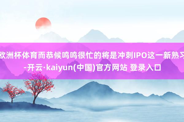 欧洲杯体育而恭候鸣鸣很忙的将是冲刺IPO这一新熟习-开云·kaiyun(中国)官方网站 登录入口