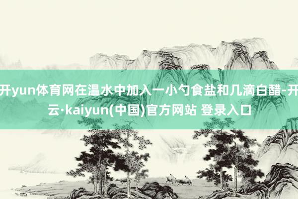 开yun体育网在温水中加入一小勺食盐和几滴白醋-开云·kaiyun(中国)官方网站 登录入口