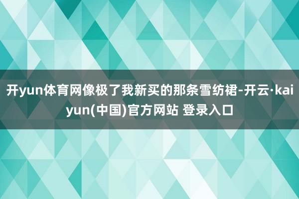 开yun体育网像极了我新买的那条雪纺裙-开云·kaiyun(中国)官方网站 登录入口