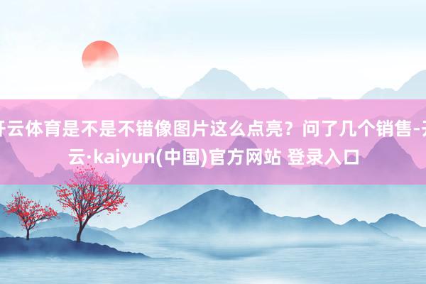 开云体育是不是不错像图片这么点亮？问了几个销售-开云·kaiyun(中国)官方网站 登录入口