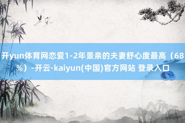 开yun体育网恋爱1-2年景亲的夫妻舒心度最高（68%）-开云·kaiyun(中国)官方网站 登录入口