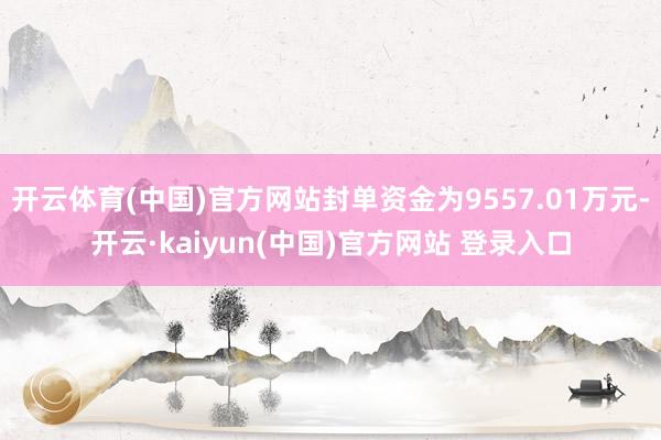 开云体育(中国)官方网站封单资金为9557.01万元-开云·kaiyun(中国)官方网站 登录入口
